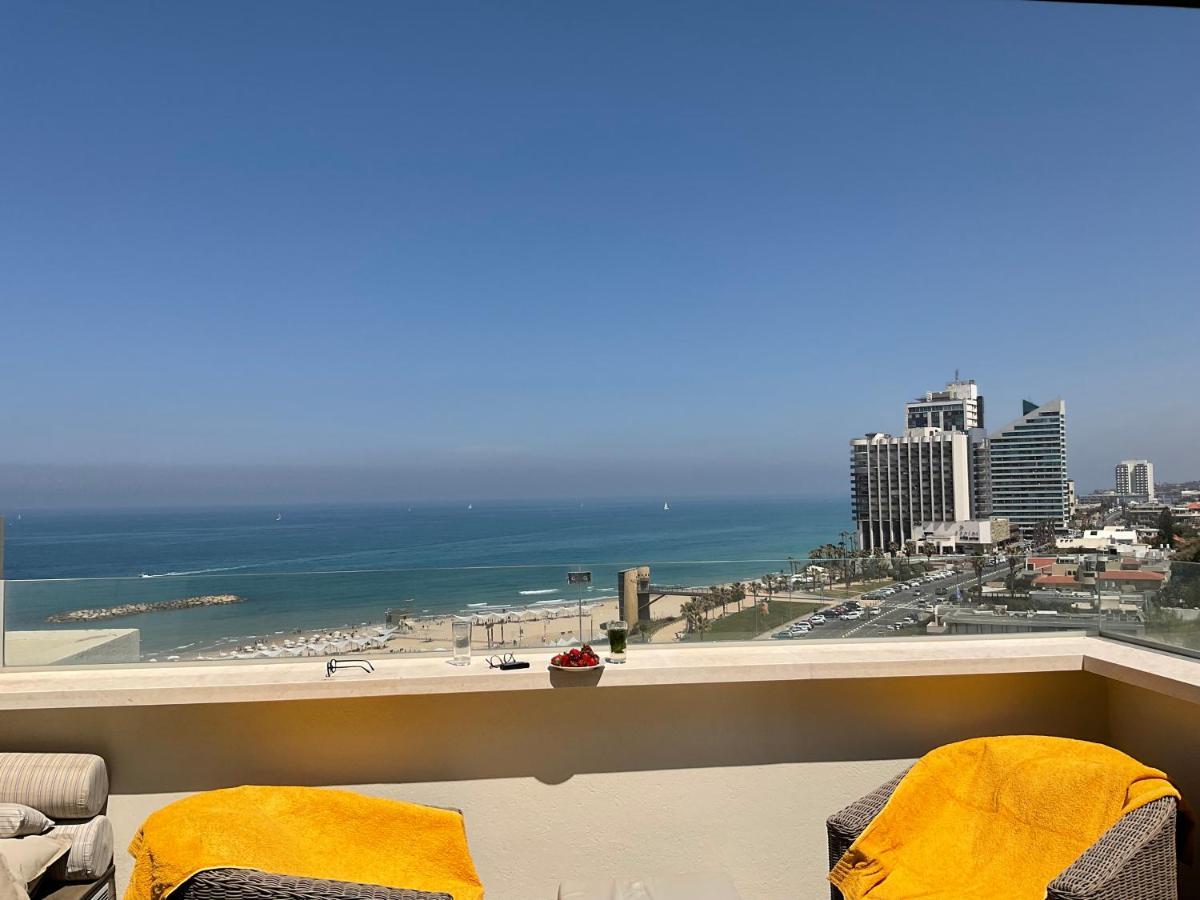 Sea Front Panoramic Duplex Roof-Top Herzelia Extérieur photo
